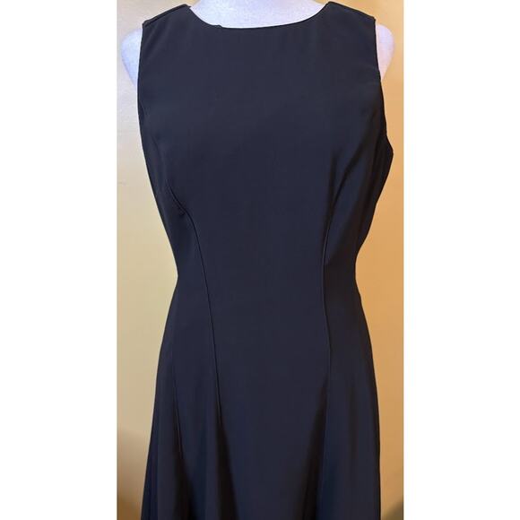 White House Black Market Black Sleeveless Pleated Fit and Flare Dress Size 8 NWT - Picture 2 of 9